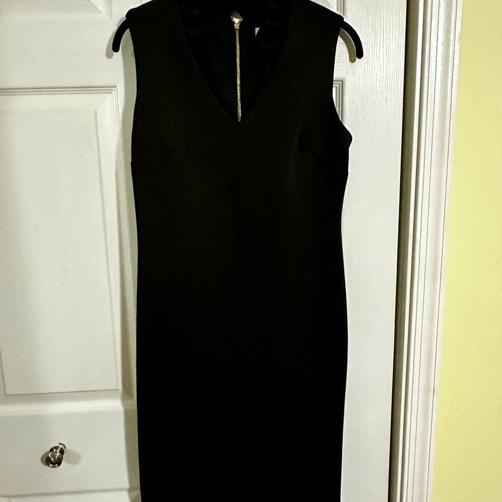 Calvin Klein Black Sleeveless Scuba Sheath Dress